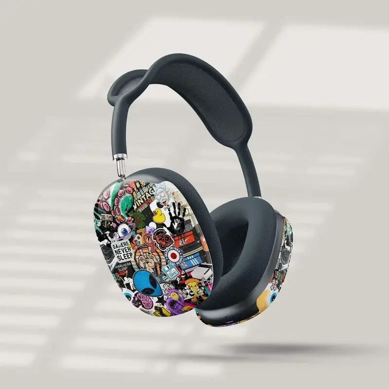 Retro Vintage Y2K Collage AirPods Max Case - Gamer-Anime Themed Headphone Accessory for Apple AirPods Max