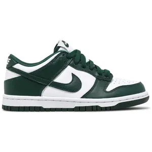 Nike Dunk Low "Michigan State" Green White Fashion Sneakers GS, Fashionable Sports Shoes