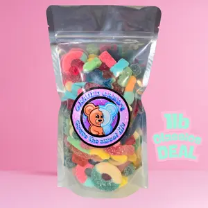 1lb Classic Sweet & Sour Deal | Sweet & Sour Gummy Mix | Assorted Gummies with Sour Worms, Sour Rings, Gummy Worms, Blue Sharks, Gummy Bears