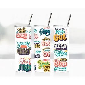 Motivational quotes stainless steel insulated tumbler