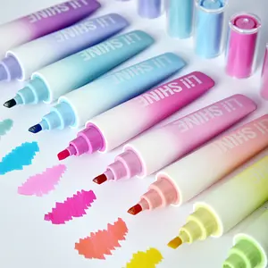 One Woodlin Flash Powder-scented Fluorescent Pen - Sparkling and fragrant, cute style, student-friendly smooth drawing pen for writing notes.