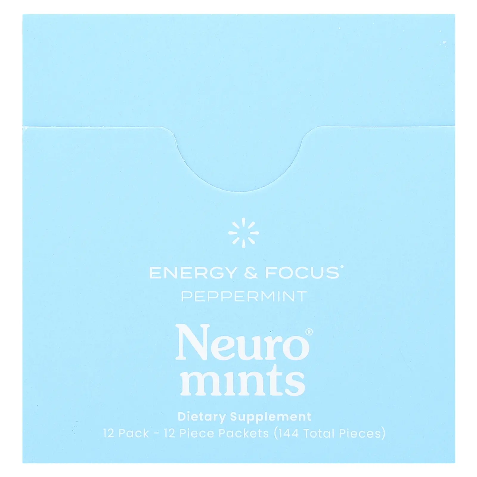 NeuroGum Energy & Focus Mints, Peppermint, 12 Pack, 12 Pieces Each