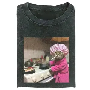 Beautiful and Adorable Cat T-shirt, WACKY CAT T-shirt, Retro Funny Vintage Tee, Unisex Meme Cringe Funny Dumb Shirt, FUNNY CUTE shirts for women