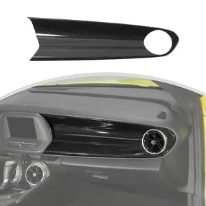 Center Console Co-Pilot Dashboard Panel Cover Trim for 2016+ Chevy Camaro, High-Quality ABS Car Interior Accessory with Carbon Fiber Look, Laser-Cut Fit, DIY Installation Auto Accessory, Auto Accessories