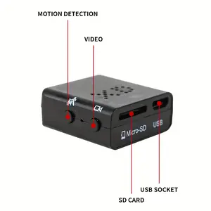 Mini Video Recording Portable Camera with Built-in Battery, Nanny Cam, USB Rechargeable, ABS Material, No Cloud Storage, 0 Fill Lights, ≤36V Operating Voltage, Battery Capacity, No Storage Capacity, for Home Security, Nanny Cam, Mini Camcorder