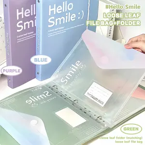 Flip-Page Binder Bags, 5/10/15 Pcs, Transparent File Organizers, File Folder, Student Exam Storage, Office Document Sorting, Waterproof & Dustproof