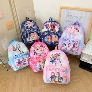 New Candy-Colored K-Pop Girl Cartoon Backpack—a back-to-school essential. Breathable and lightweight, featuring adjustable straps, it is perfect for school, travel, and outdoor activities.