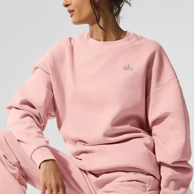 Alo Yoga Accolade Men's Casual Crew Neck Pullover Sweatshirt, Unisex Design, Comfortable Fabric