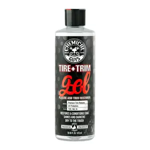 CHEMICAL GUYS Tire+Trim Gel - High-Gloss Plastic & Rubber Restorer & Protectant - Shine & Deep Black Finish for Tires, Bumpers, Trim, Moldings & Faded Plastic - UV Protection, Water-Resistant, Long-Lasting Detailing Gel for Exterior Care