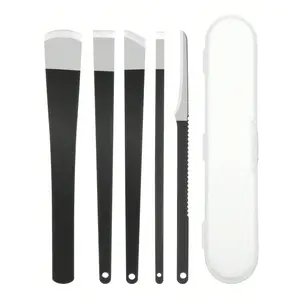 5pcs Professional Pedicure Knife Set, Stainless Steel Foot Care Tools, Callus Remover Tool, Trimmer for Ingrown Toenails, Calluses, Dead Skin Removal, Pedicure Kit