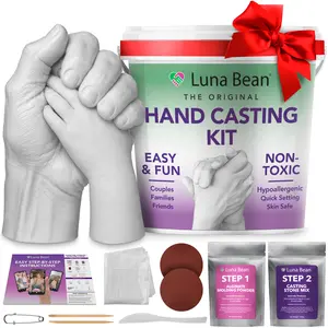 Luna Bean Original Hand Casting Kit – Couples Keepsake, Family Keepsake, & Anniversary Gift for Her