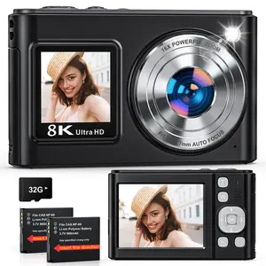 Digital Camera Zostuic 8K Vlogging Selfie Camera, 96MP Digital Camera with Dual Screen & 16X Zoom, 6-Axis EIS Anti-Shake WiFi Y2K Aesthetic Compact Camera for Boys and Girls Photography Travel Record Ideal Holiday Gift.