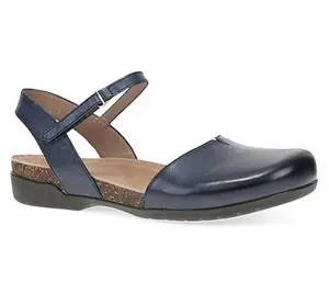 Dansko Rowan Navy Waxy Burnished Leather Sandal