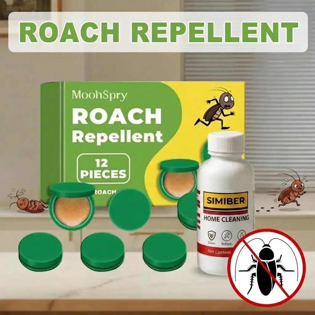 Natural Cockroach Repellent Tablets, Long Lasting Roach Repellent for Home, Indoor Pest Control for Kitchen, Bathroom, Cabinets, Garage & Storage Areas Product description