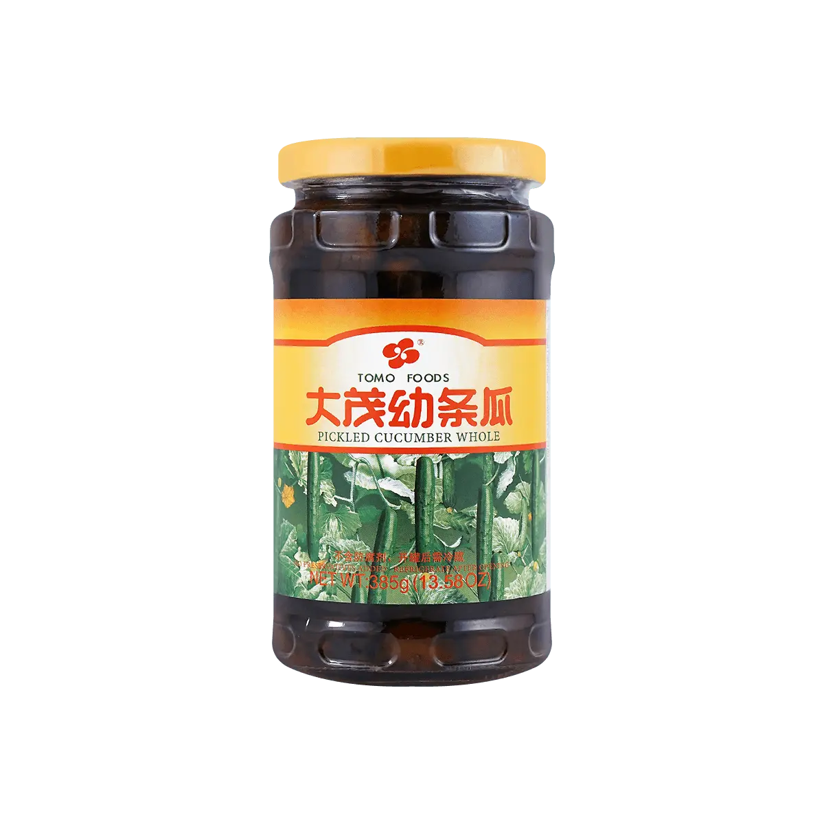 TOMO FOODS Taiwanese Pickled Cucumber Strips - Savory & Tangy Preserved Vegetable Snack, 385g