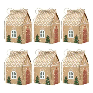 25PCS Christmas house shaped gift boxes, candy boxes, gift packaging boxes