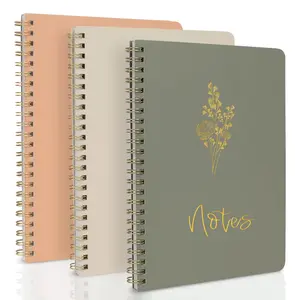 3 Packs Aesthetic Spiral Dotted Bullet Grid Journal Total 348 Pages - Premium Acid-Free Paper 120 gsm Thick Papers- Morandi Color's Cover