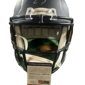 Leonard Fournette Jacksonville Jaguars autographed helmet PSA certified replica