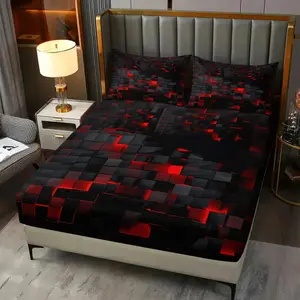 Fitted Sheet 3pcs Set: Includes 1 Fitted Sheet & 2 Matching Pillowcases. All-Season Comfort. Stylish Aesthetic Bed Decor for Bedrooms and Dorms. Easy Care & Durable. Upgrade Your Sleep Experience Now! No Filling.