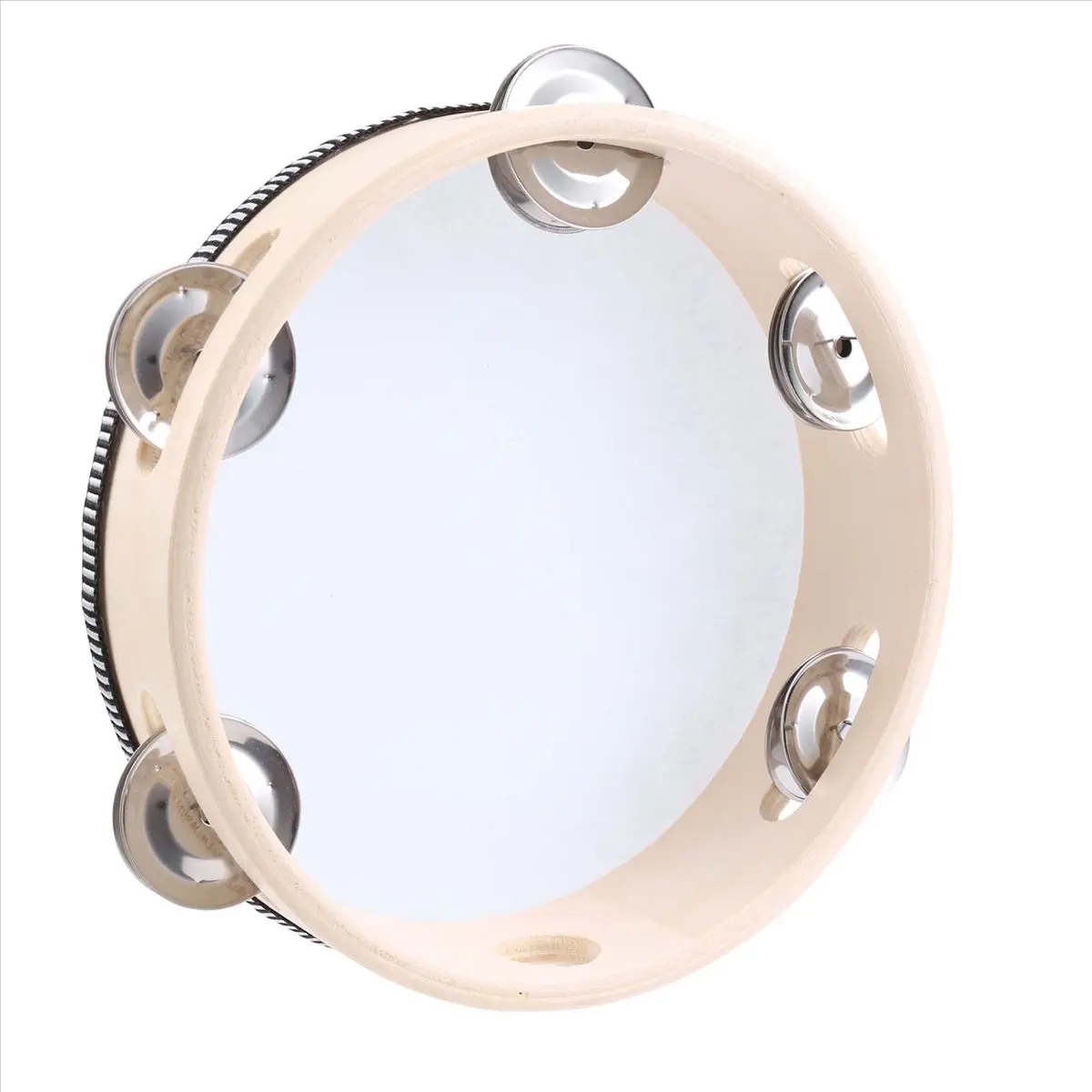 7-Inch Drumhead Round Percussion Drum - Handheld Wooden Tambourine, 1.8-Inch Height, 1 Unit, Ideal Gift for Children, Suitable for KTV Parties