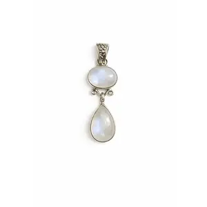 Moonstone Double Drop Pendant