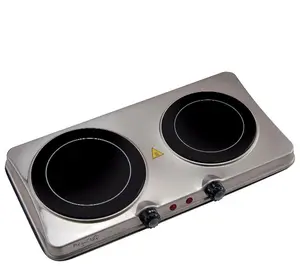 MeegaCheff Portable Dual Vitro-Ceramic Infrared Cooktop