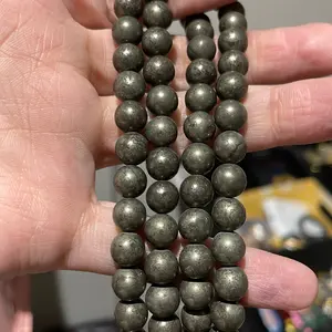 8mm pyrite crystal strand 8mm pyrite crystal strand