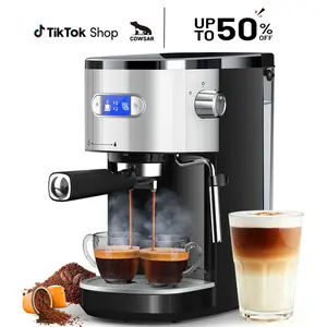【SummerVibes】COWSAR Espresso Machine 20 Bar, Semi-Automatic Coffee Maker with Milk Frother Steam Wand, Nespresso Capsule Compatible, 45 oz Removable Water Tank for Cappuccino, Latte, Home,1350W