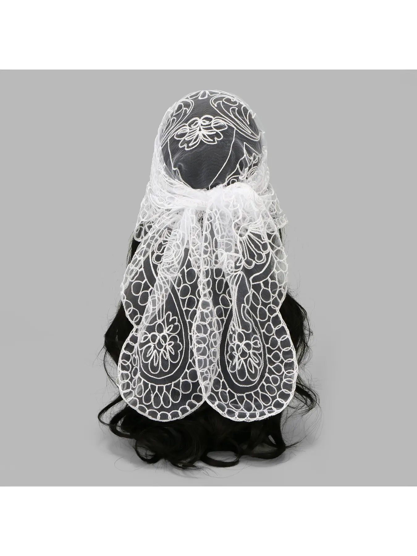 Malay Middle East spring summer new fashion embroidered lace design headscarf triangle scarf versatile waist decoration veil women
