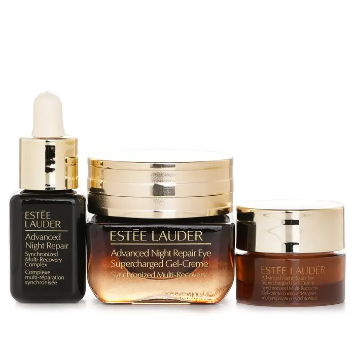 ESTÉE LAUDER Major Eye Impact Trio Brightening Multi-Pack Skincare Set - ANR Eye Supercharged Gel Cream (15ml + 5ml), Repair Serum (7ml) - Ideal for Gift