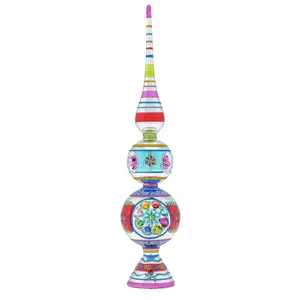 Christmas Confetti 13" Finial Stand With Reflectors
