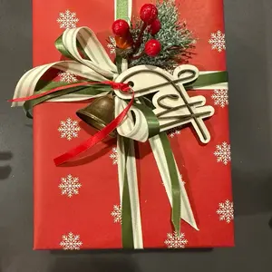 Personalized Wooden Christmas Gift Tags • Custom Name Tags • Layered Wood Holiday Tags • Reusable Gift Tags