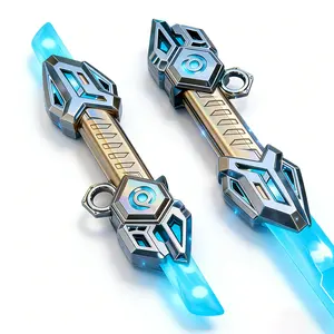 Color children's and adults' duel toys with sound effects LED flashing lightsaber -Cosplay boy gift Rechargeable luminous sword with the sound of fighting.