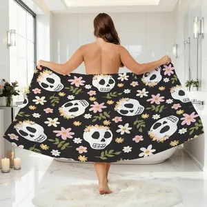 1pc/2pcs Dry Hair Cap and Bathrobe Set, Curvy-Friendly Curvy Fit Wearable Towel Dress, Wide Wrap Design, Full Coverage, Super Absorbent, Multi-Scene Use, Soft Absorbent Towel, Reusable