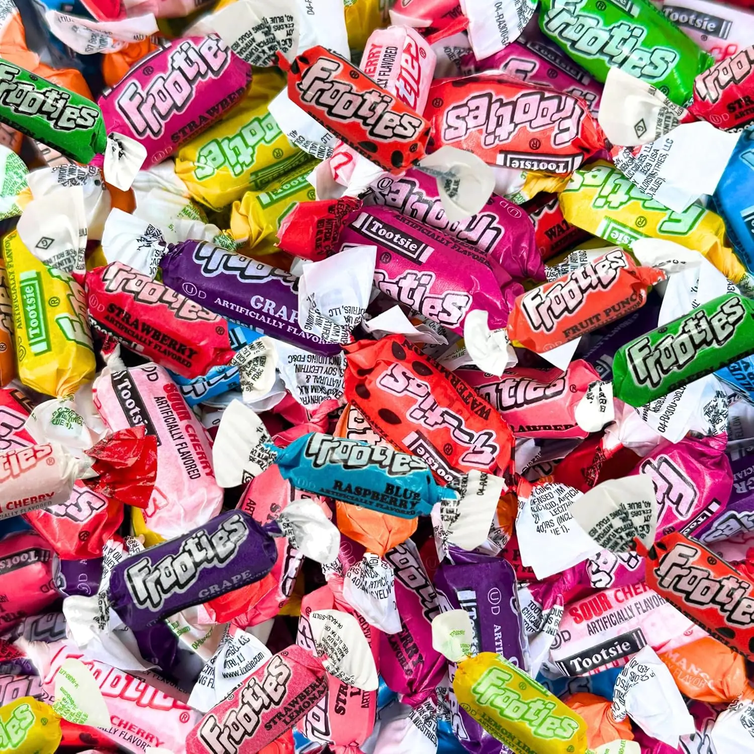 Tootsie Frooties Assorted Candy Mix (10 Fruity Flavors) - Tootsie Roll Taffies, Ultimate Fruity Variety Pack, Gluten Free, Peanut Free & Holiday Fruit Chews 1.5 Lb