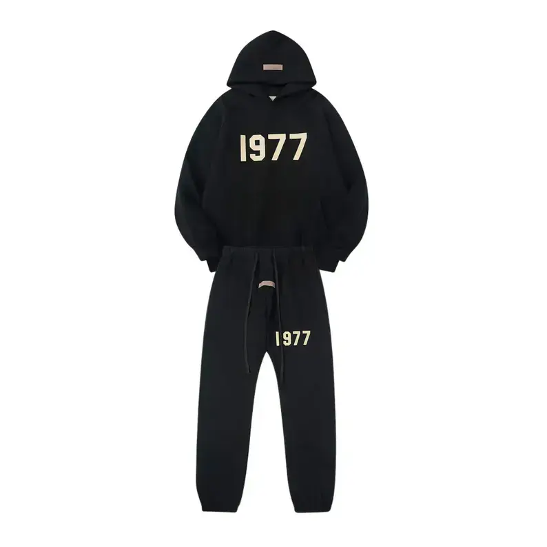 1977 Hoodie and Joggers Set for Men & Women, Oversized Fleece Tracksuit, Cozy Pullover Sweatshirt and Sweatpants Streetwear Outfit