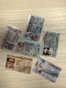 Santa Claus Lost Drivers License Christmas Decorations,Novelty Santa Sleigh Flying License ID Card,Santa Claus Card Flight License Christmas Eve Key Box Gift Xmas Tree Ornament (6PCS)