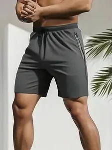 Men's Quick-Dry Tech Medium-Length Well-Fitting Sporty Athletic Shorts - Functional, All-Day Comfort for Gym Days and Outdoor Activities, Medium-Length Men's Shorts, Tech Men's Shorts