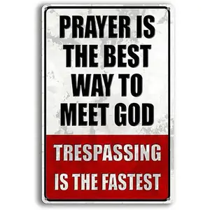 Aluminum No Entry Sign, Private Property Fun Marker, Ideal for Home Garden Door Wall Decor, Outdoor Use, Ty1161 Model