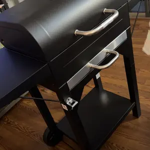 MASTER COOK Charcoal Grill with Two Side Tables, Heavy-duty Steel Barbecue BBQ Grill for Outdoor Picnic Backyard Patio and Parties, Black TikTokShopBlackFriday