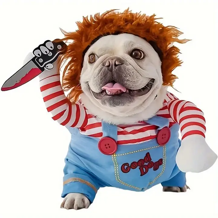 Dog Bloody Doll Halloween Costume, Pet Accessory for Turning Heads, Turn Heads