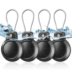 GITFOS Waterproof AirTag Keychain Holder 4 Pack 360° Protective Case with Wire Cable for Apple AirTag Luggage Backpack Key Pet Accessories