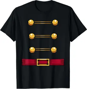 100% Cotton Nutcracker Uniform Soldier Christmas Nut Winter Santa T-Shirt