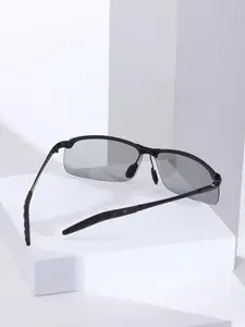 HD Polarized Photochromic Sunglasses UV400 Protection, Unisex 2025 Summer Retro Oversized Simple Square Frame Fashion Accessories, Outdoor Sports Driving, Fishing, Golf, Running, Climbing Day Night Safety Glasses