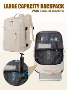 Viz Air Cabin Bag, Vacuum Compression Travel Backpack, 17-Inch Laptop Compartment, Airline Approved, Multiple Pockets, Casual Style, Vacuum Seal Backpack