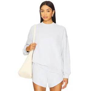 Eleven Eleven Oversized Crew Sweatshirt in Mist