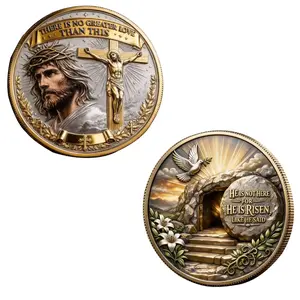 'resurrection Coin' Replicas Set of Two, Religious Commemorative Collectibles, Ideal Gift for Christians, Church History Souvenirs, Easter Gift