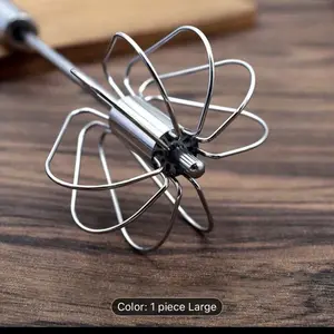 Stainless Steel 4-Speed Pro Hand Mixer for Cream Eggs & More - Large 1pc Versatile Kitchen Tool