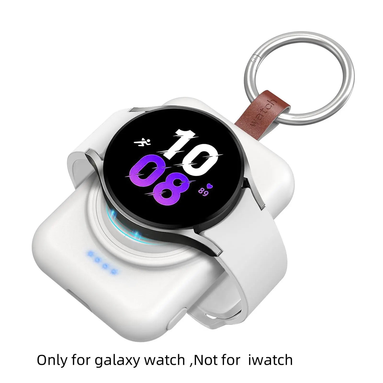 Portable Watch Charger, 1800mAh Watch Charger with Keychain, Watch Charging for Galaxy Watch 7/6/6 Classic/5/5 Pro/4/4 Classic/3/Active 2, Smartwatch Accessories, Wearable Accessory, Wearable Tech Accessories, Electronics Accessories
