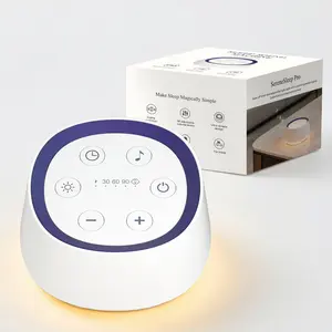 Portable Travel White Noise Sound Machine for Adults and Babies with Rechargeable Battery, Adjustable 30 Nature Soothing Sounds, 3 Sleep Timers for Better Sleep Privacy and Noise Cancellation, Table Mount Noise Reducer, Night Light